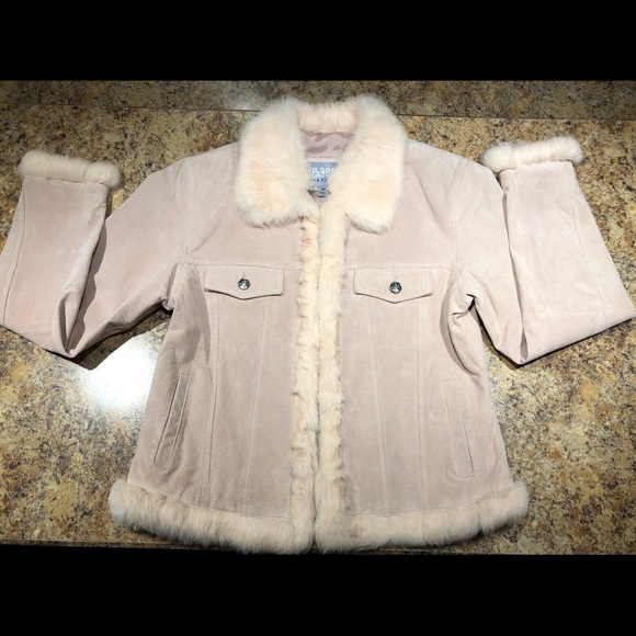 Wilson Leather Light Pink Suede Jacket - Picture 3 of 7